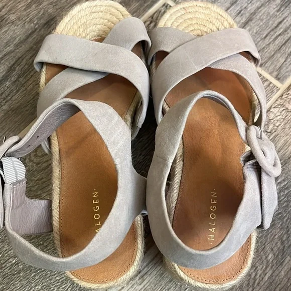 GUC Halogen Emery Gray Suede Platform Espadrille, size 7.5 - Picture 2 of 8